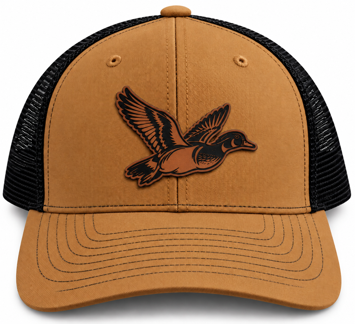 Wood Duck Leather Patch Trucker Hat