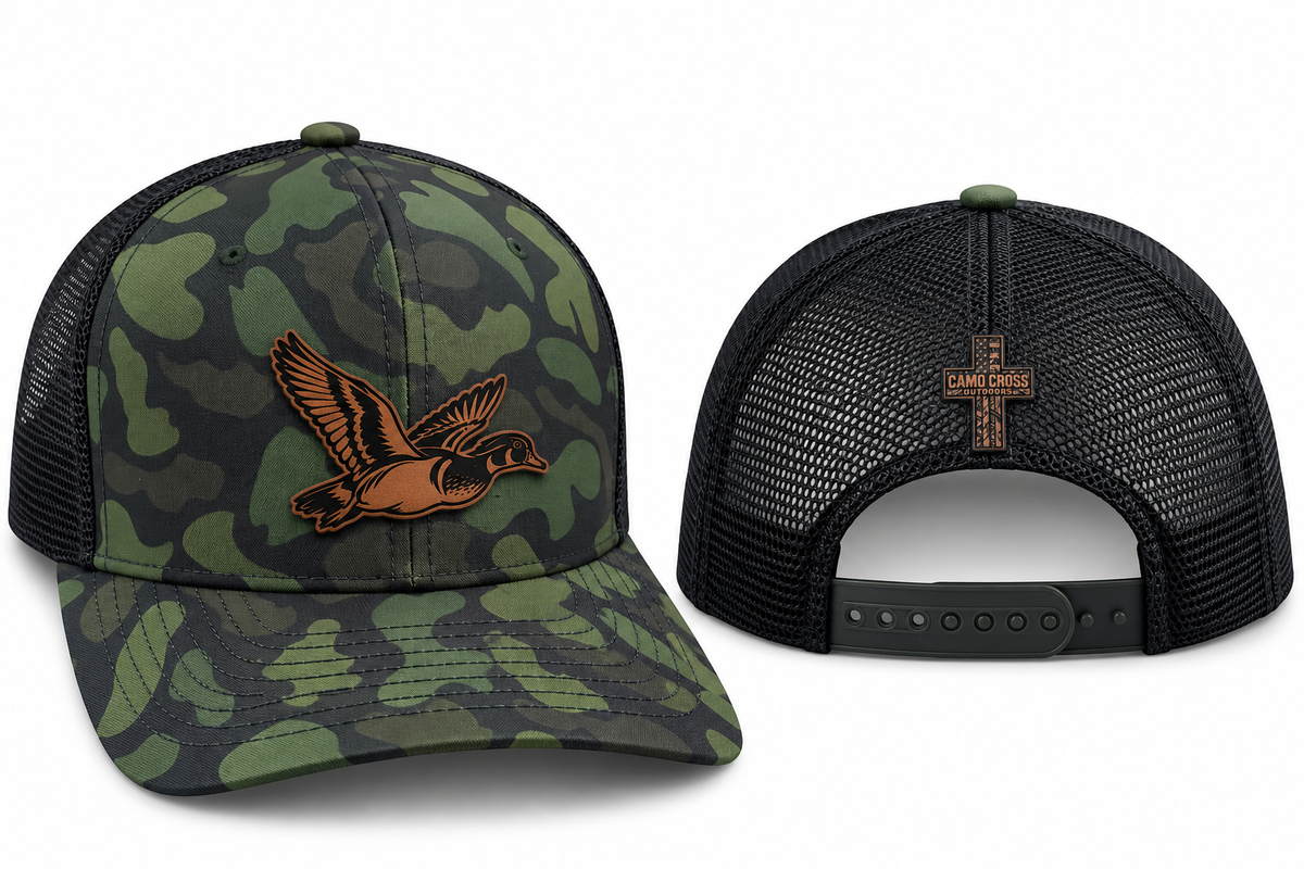 Wood Duck Leather Patch Trucker Hat