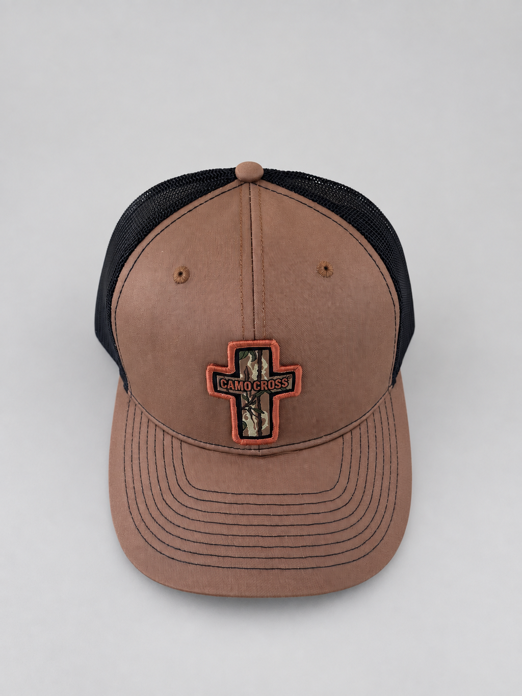Camo Cross Outdoors™ Brown & Black Trucker Hat