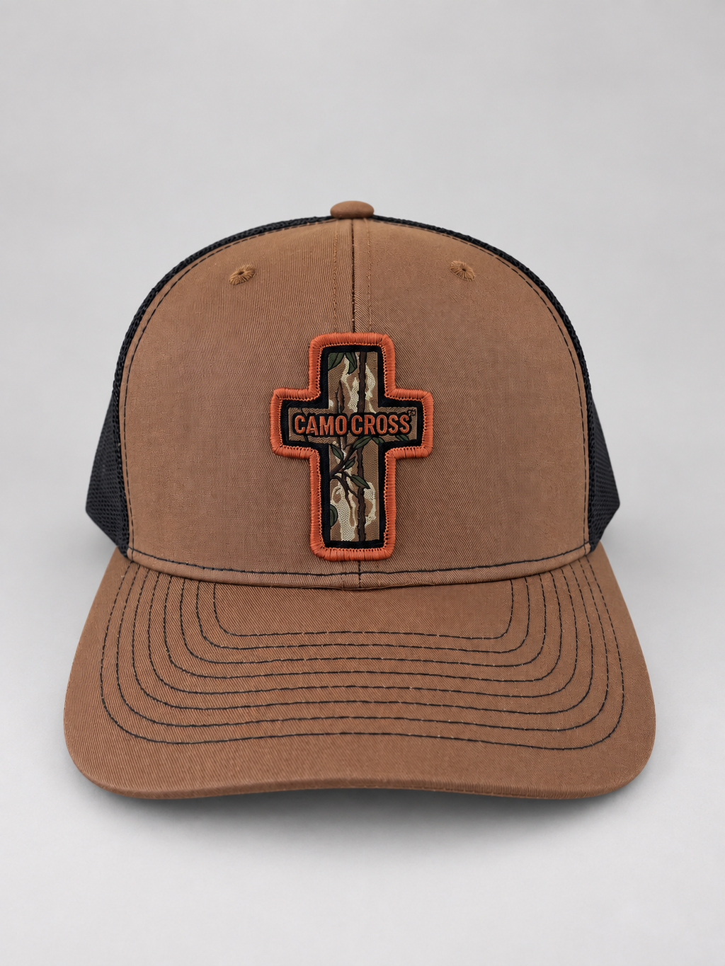 Camo Cross Outdoors™ Brown & Black Trucker Hat