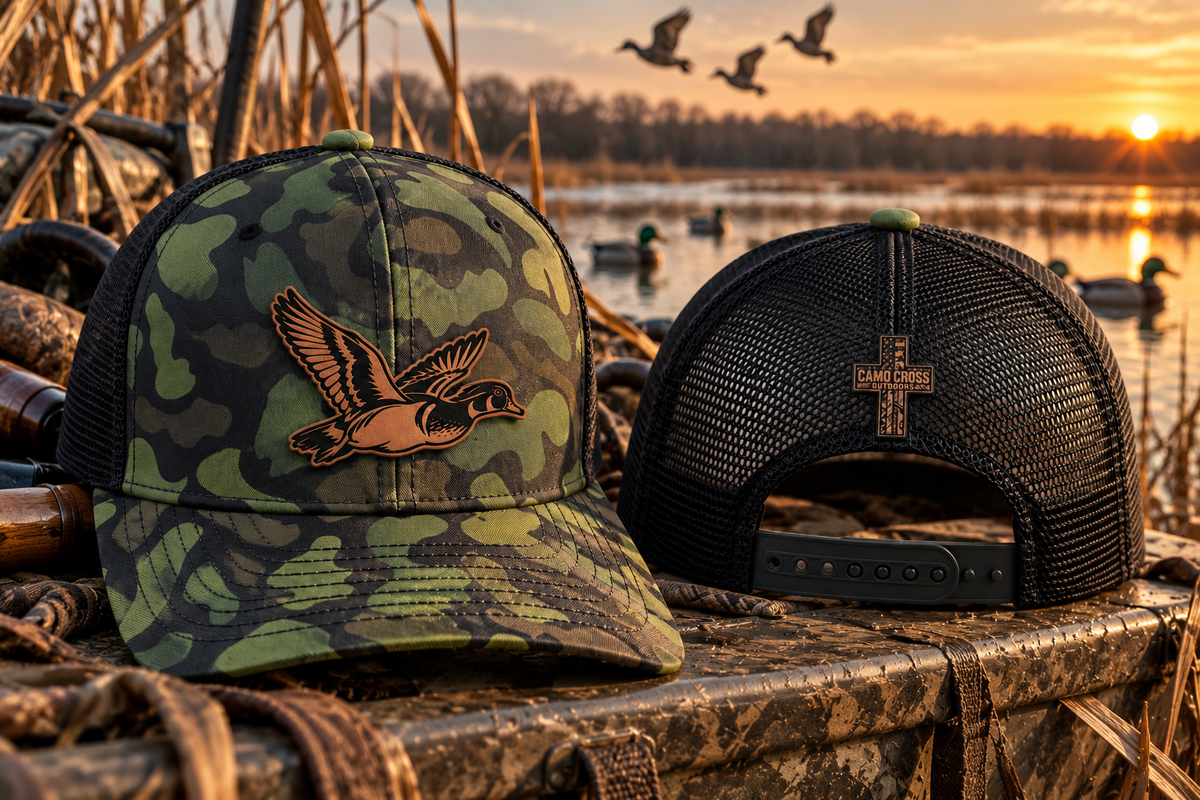 Wood Duck Leather Patch Trucker Hat