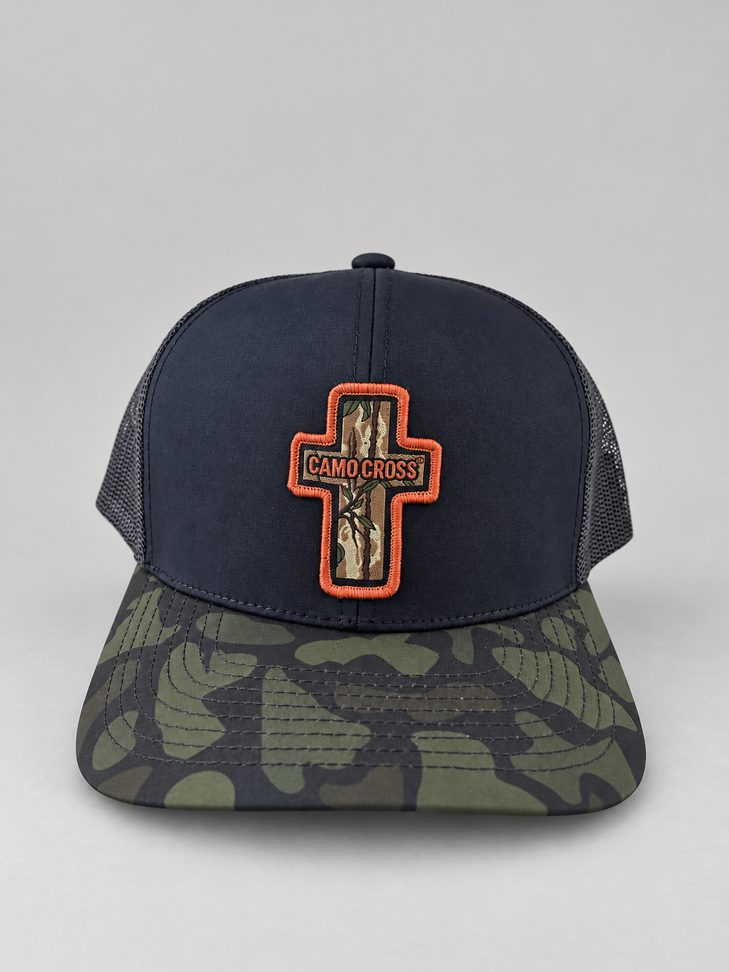 Camo Cross Pacific Camo/Black Trucker Hat