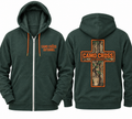 Camo Cross Zip Up Hoodie