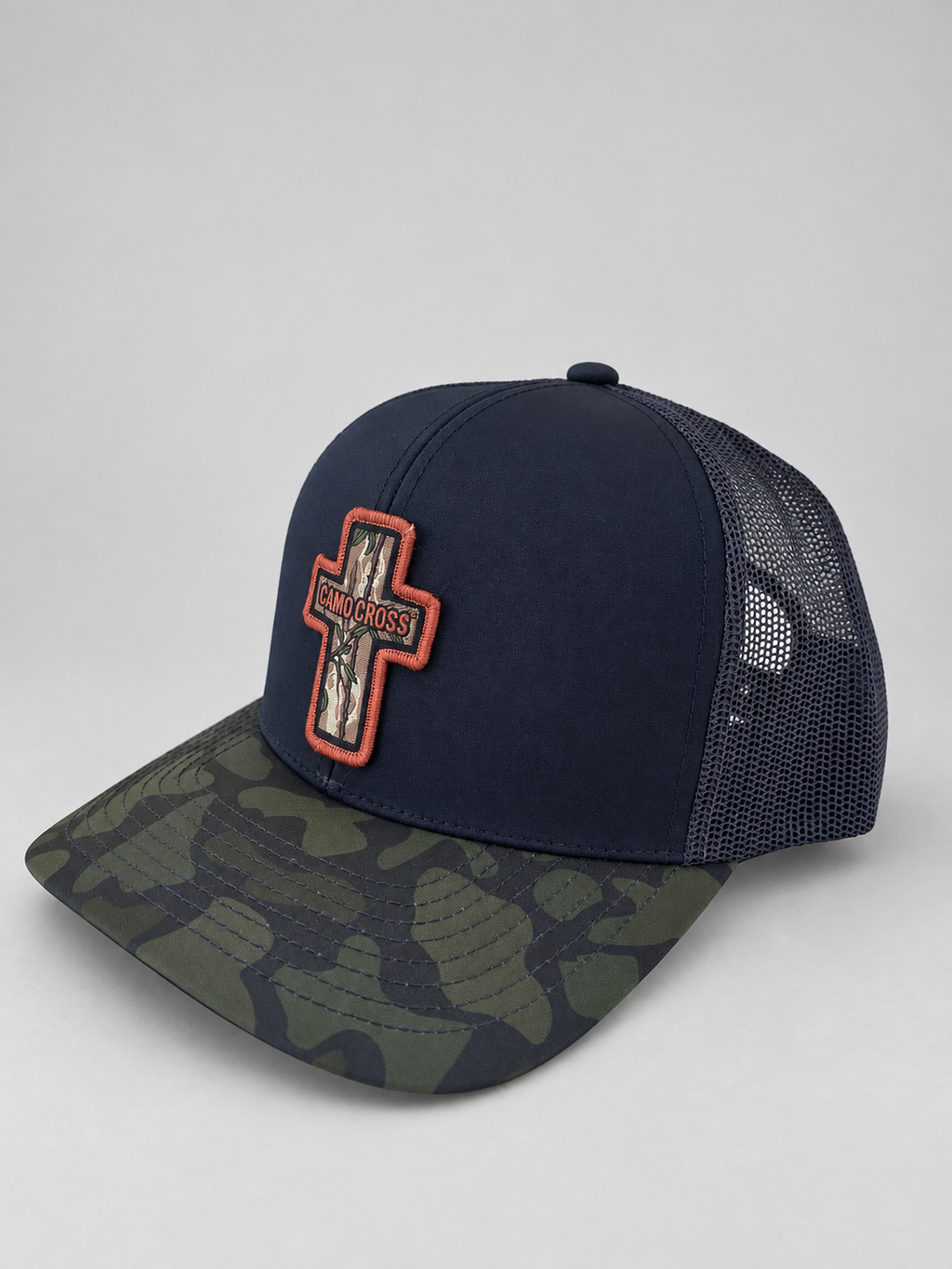 Camo Cross Pacific Camo/Black Trucker Hat