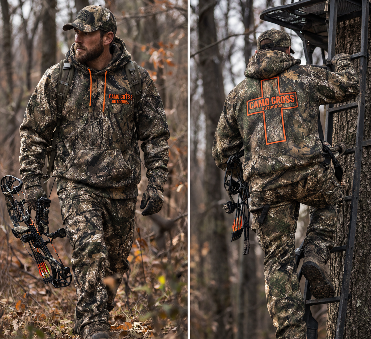 Camo Cross Outdoors Hunters Hoodie